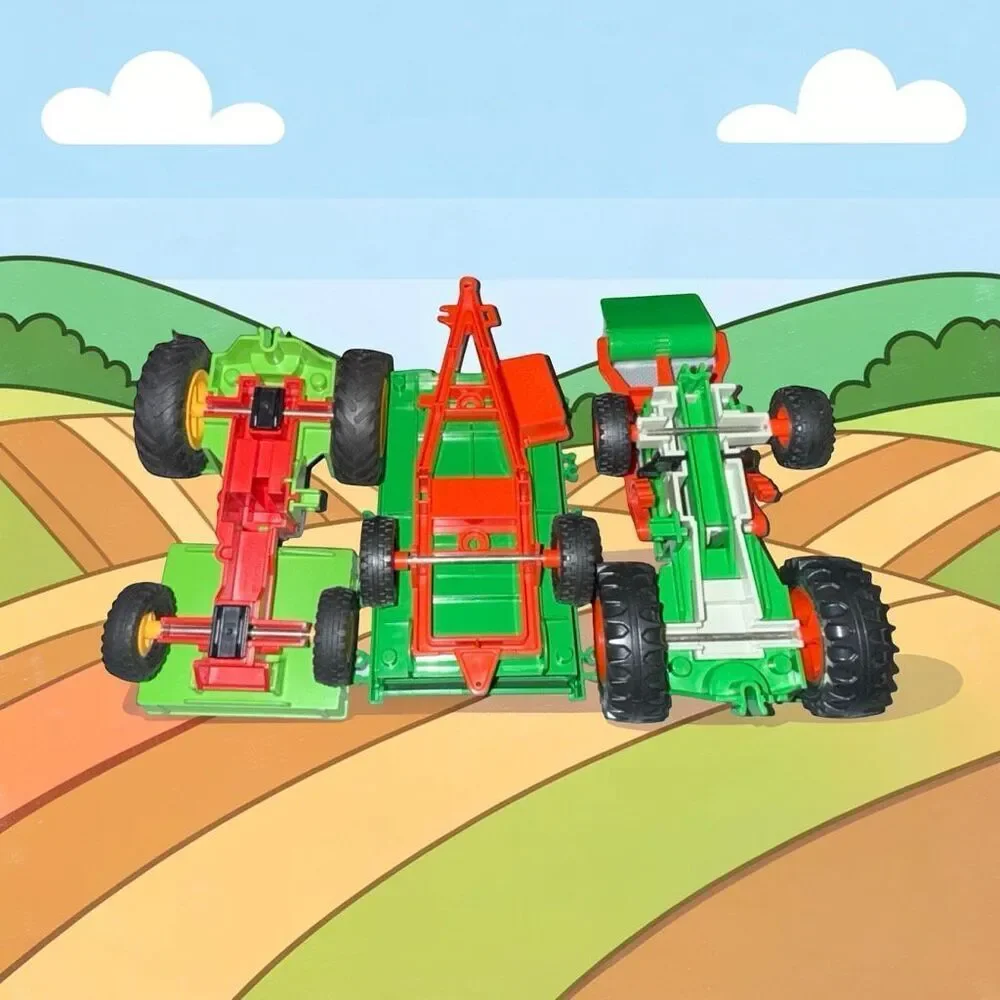 Vintage Playmobil Take Along Farm ‘77 Tractor & Trailer People  Kids & Animals